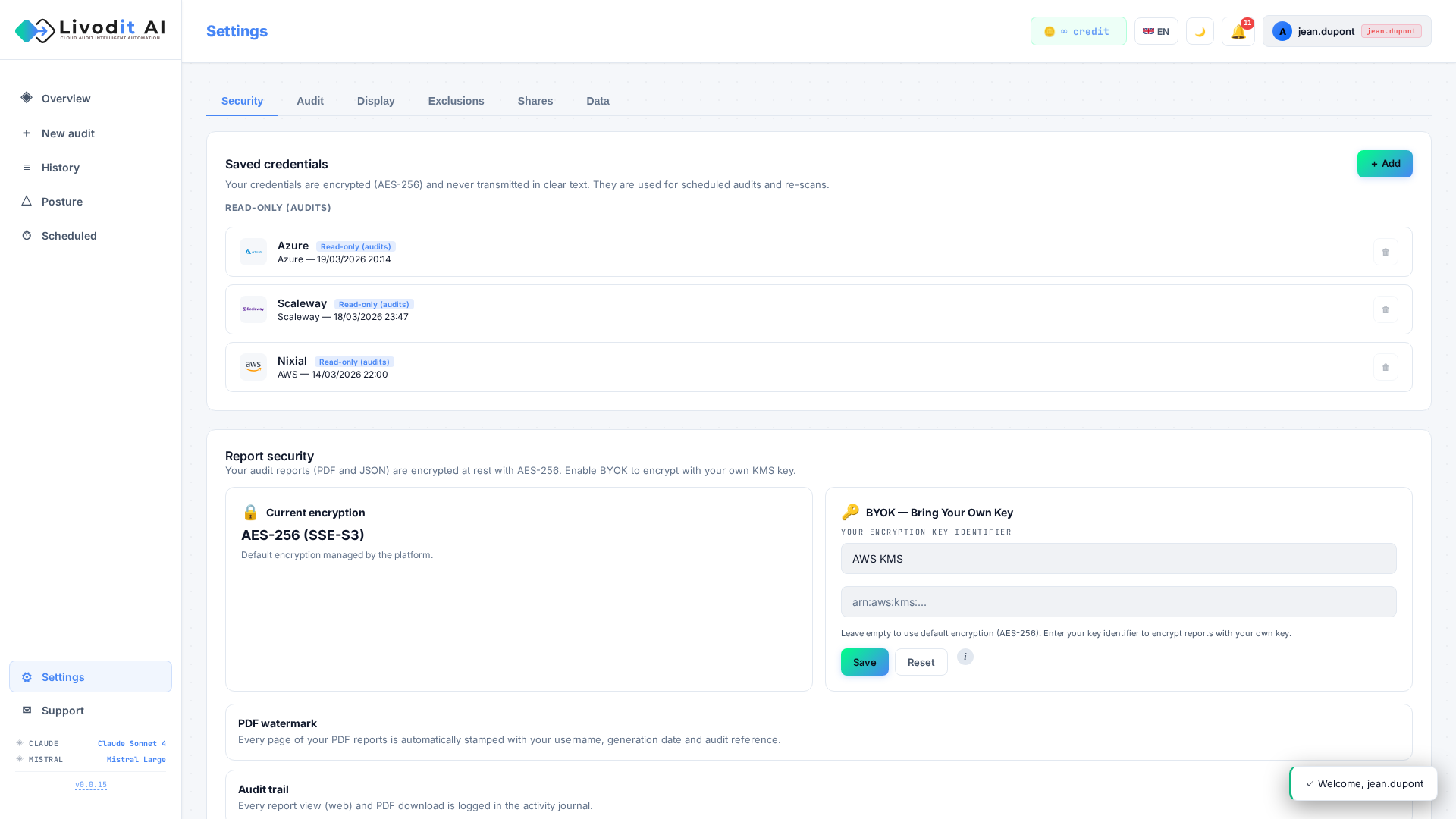 Gestion des crédits